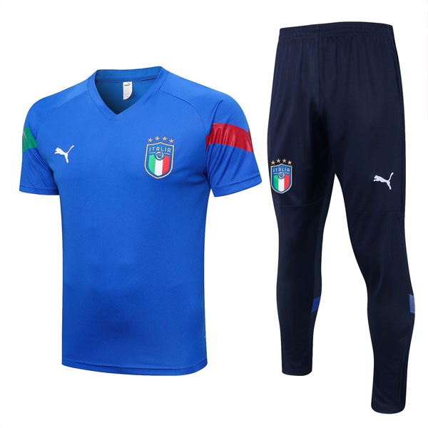 Trainingshirt Italien Komplett Set 2022-23 Blau